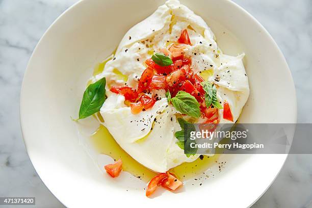 Burrata is photographed for Cheese Connoisseur on October 27, 2014 in New York City.