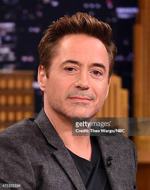 Robert Downey Jr. Visits "The Tonight Show Starring Jimmy Fallon" at Rockefeller Center on April 27, 2015 in New York City.