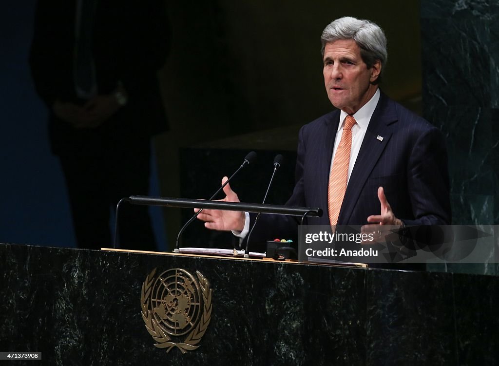 Kerry Addresses Nuclear Nonproliferation Treaty Review Conference At UN