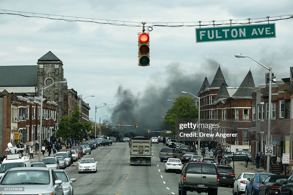 Protests in Baltimore After Funeral Held For Baltimore Man Who Died While In Police Custody