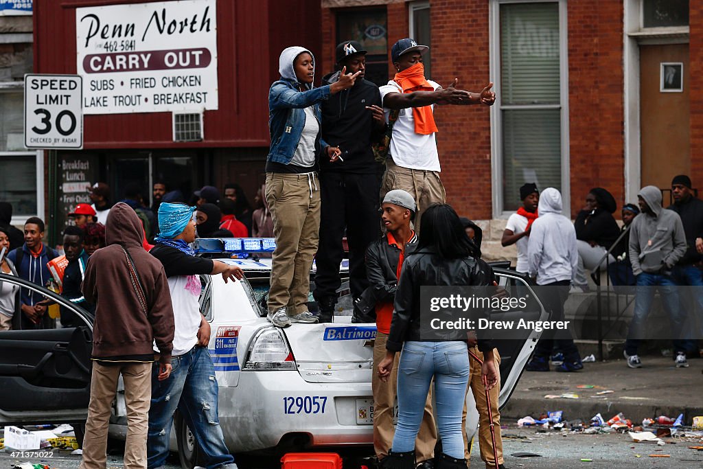 Protests in Baltimore After Funeral Held For Baltimore Man Who Died While In Police Custody