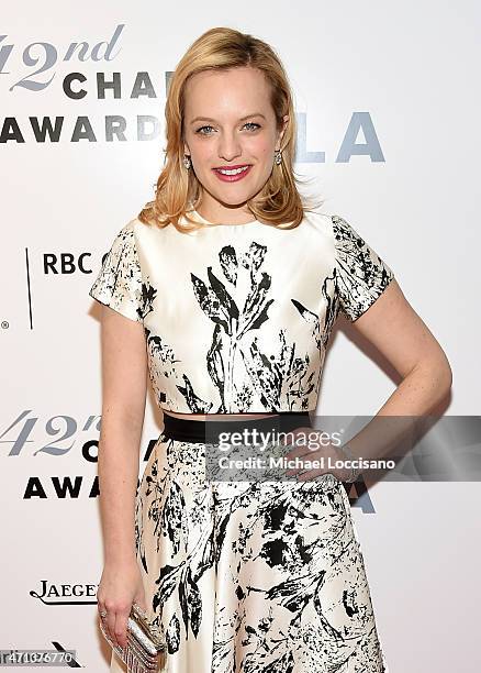 Actress Elisabeth Moss attends the 42nd Chaplin Award Gala at Alice Tully Hall, Lincoln Center on April 27, 2015 in New York City.