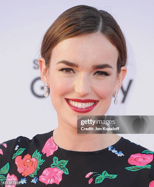 Actress Elizabeth Henstridge arrives at the Los Angeles Premiere Marvel's "Avengers Age Of Ultron" at Dolby Theatre on April 13, 2015 in Hollywood,...