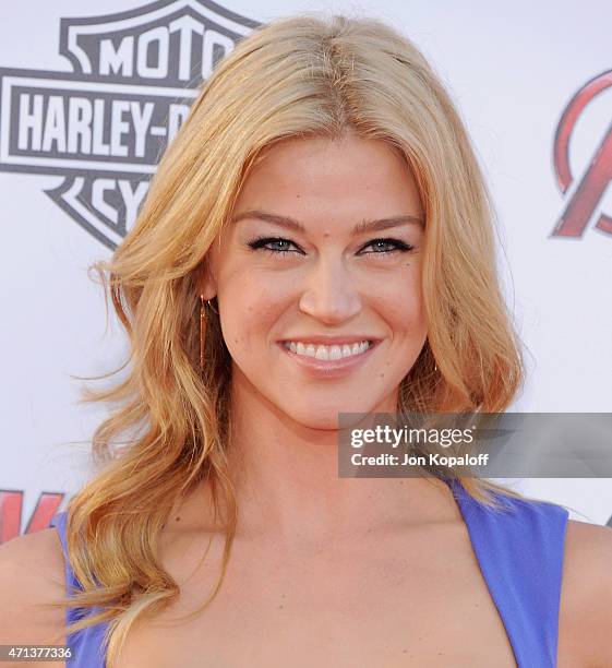 Actress Adrianne Palicki arrives at the Los Angeles Premiere Marvel's "Avengers Age Of Ultron" at Dolby Theatre on April 13, 2015 in Hollywood,...