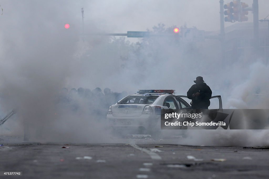 Protests in Baltimore After Funeral Held For Baltimore Man Who Died While In Police Custody