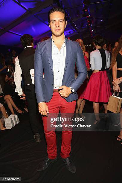 Vadhir Derbez attends the forth day of Mercedes-Benz Fashion Week Mexico Autumn/Winter 2017 at Campo Marte on April 17, 2017 in Mexico City, Mexico.