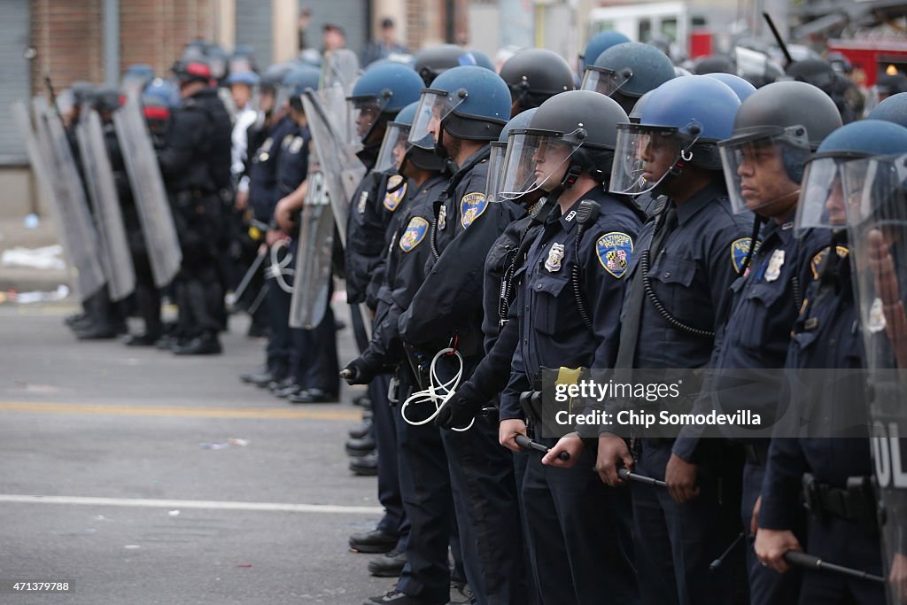 Protests in Baltimore After Funeral Held For Baltimore Man Who Died While In Police Custody