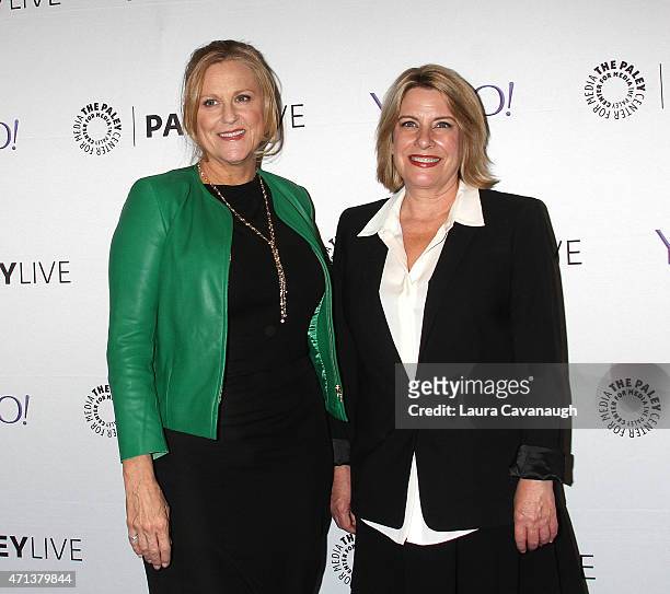 Lori McCreary and Barbara Hall attend The Paley Center For Media Presents An Evening With "Madame Secretary" at Paley Center For Media on April 27,...