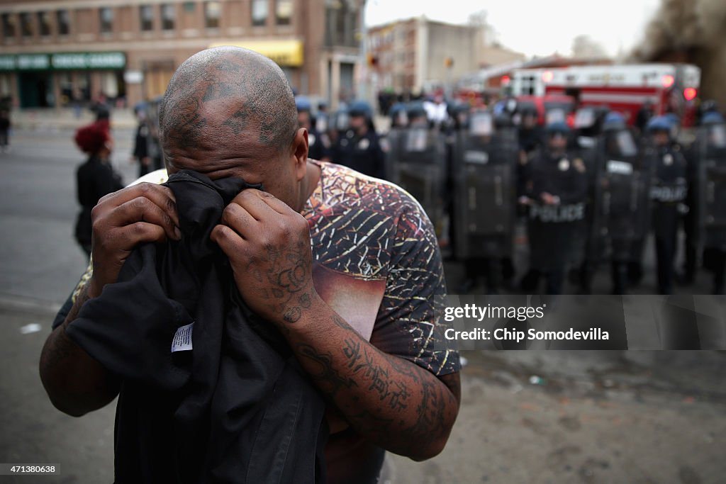 Protests in Baltimore After Funeral Held For Baltimore Man Who Died While In Police Custody