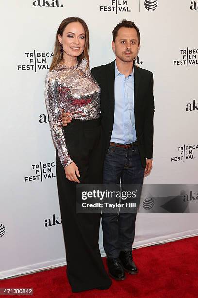 Actors Olivia Wilde and Giovanni Ribisi attends the world premiere of 'Meadowland' during 2015 Tribeca Film Festival at SVA Theater 1 on April 17,...