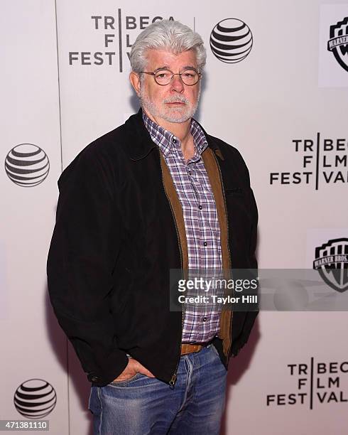 George Lucas attends 2015 Tribeca Film Festival - Tribeca Talks: Directors Series: George Lucas with Stephen Colbert at BMCC Tribeca PAC on April 17,...