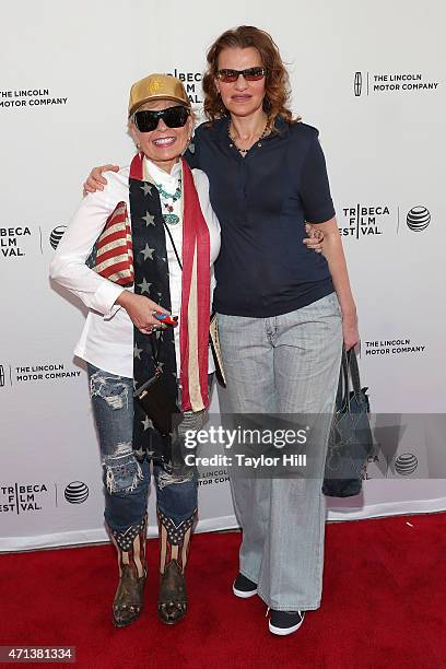 Actresses Roseanne Barr and Sandra Bernhard attend the world premiere of "Roseanne for President!" during the 2015 Tribeca Film Festival at SVA...