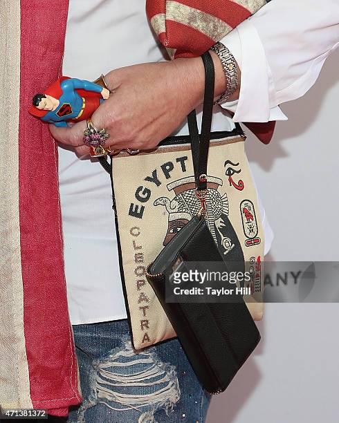 Actress Roseanne Barr, accessory detail, attends the world premiere of "Roseanne for President!" during the 2015 Tribeca Film Festival at SVA Theatre...