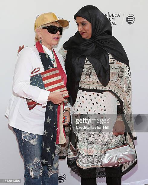 Roseanne Barr and Farheen Hakeem attend the world premiere of "Roseanne for President!" during the 2015 Tribeca Film Festival at SVA Theatre 1 on...