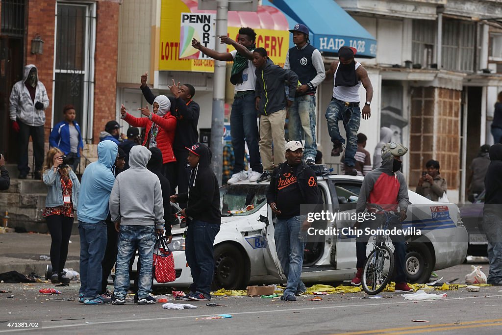 Protests in Baltimore After Funeral Held For Baltimore Man Who Died While In Police Custody