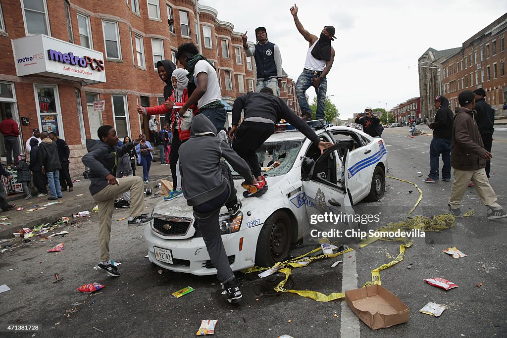 Protests in Baltimore After Funeral Held For Baltimore Man Who Died While In Police Custody