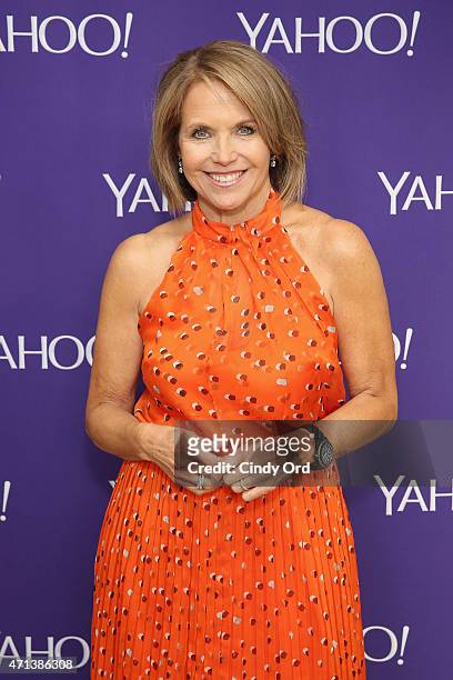 Journalist Katie Couric attends the 2015 Yahoo Digital Content NewFronts at Avery Fisher Hall on April 27, 2015 in New York City.