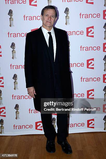 Actor Francis Huster attends the 27th 'Nuit Des Molieres' 2015. Held at Folies Bergere on April 27, 2015 in Paris, France.