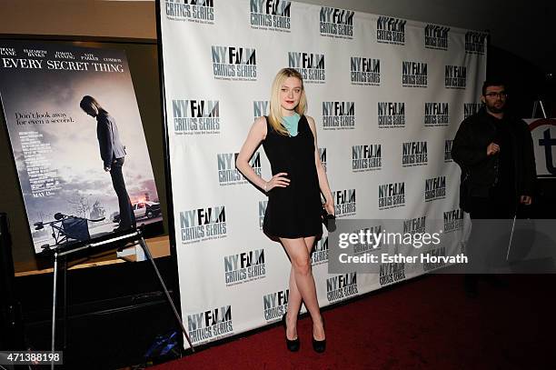 Dakota Fanning attends New York Film Critic Series premiere Of "Every Secret Thing" at AMC Empire 25 theater on April 27, 2015 in New York City.