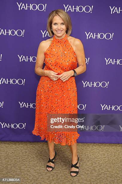 Journalist Katie Couric attends the 2015 Yahoo Digital Content NewFronts at Avery Fisher Hall on April 27, 2015 in New York City.