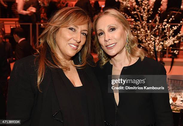 Lorraine Schwartz and Susan Hess attend the 42nd Chaplin Award Gala at Jazz at Lincoln Center on April 27, 2015 in New York City.