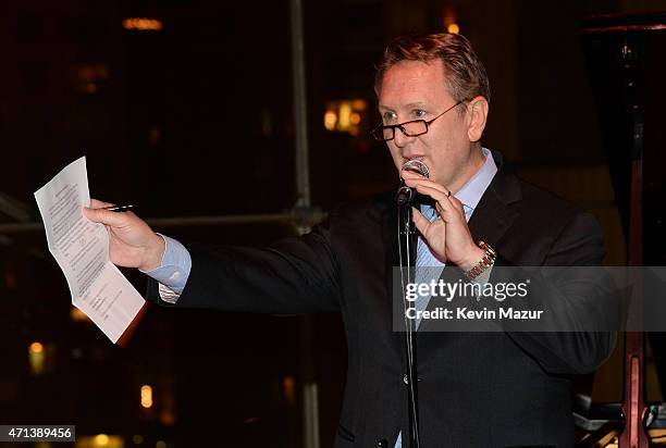 President of the Board of Directors at Film Society of Lincoln Center Daniel H. Stern speaks at the 42nd Chaplin Award Gala at Jazz at Lincoln Center...