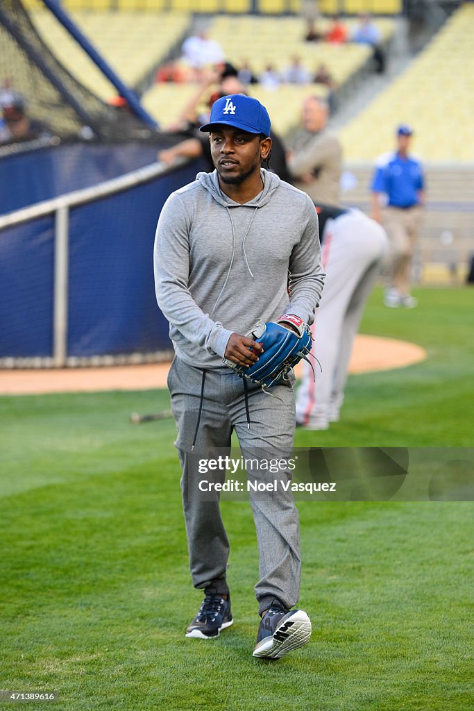 Celebrities At The Los Angeles Dodgers Game