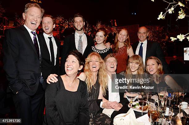 Sibylle Szaggars, Robert Redford and family attend the 42nd Chaplin Award Gala at Jazz at Lincoln Center on April 27, 2015 in New York City.