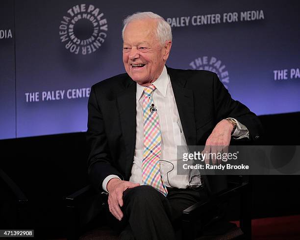 Panel Moderator from CBS News Bob Schieffer during the panel discussion at The Paley Center For Media Presents An Evening With "Madame Secretary" at...