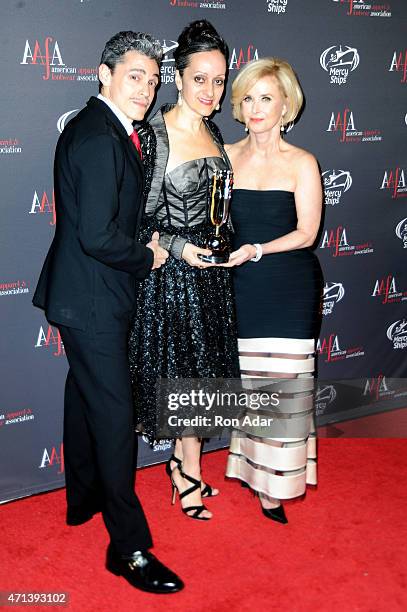 Ruben Toledo, Isabel Toledo and AAFA President & CEO Juanita D. Duggan attend the 2015 AAFA American Image Awards on April 27, 2015 in New York City..