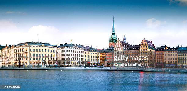 gamla stan district in central stockholm - stockholm stock pictures, royalty-free photos & images