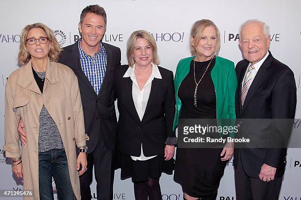 Actress Tea Leoni, actor Tim Daly, creator/writer Barbara Hall, exectutive producer Lori McCreary and panel moderator Bob Schieffer attend The Paley...