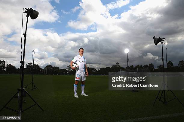 Robert Koren of Melbourne City poses during a Melbourne City FC portrait session on April 28, 2015 in Melbourne, Australia.
