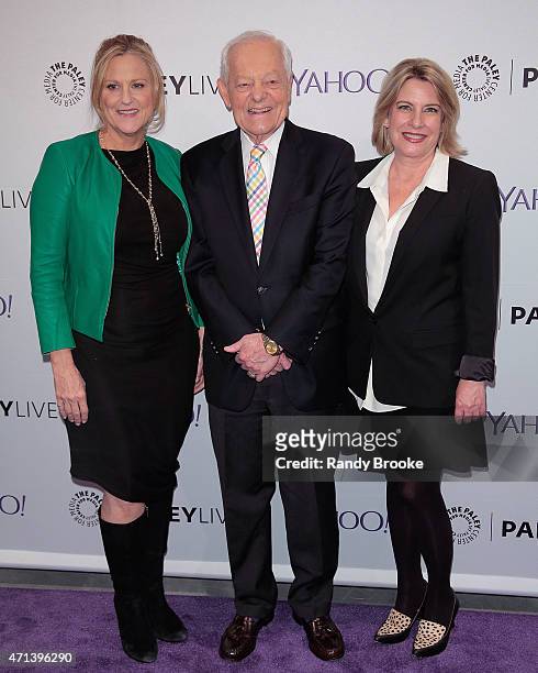 Exectutive producer Lori McCreary, panel moderator Bob Schieffer and creator/writer Barbara Hall attend The Paley Center for Media presents an...
