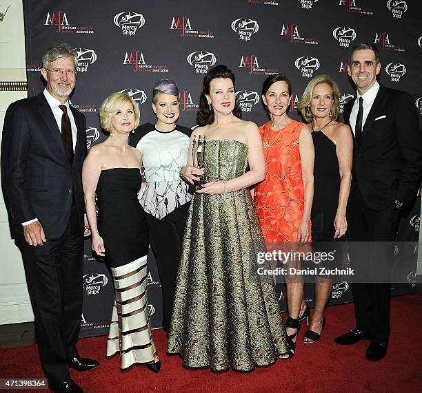 Claudio Del Vecchio, Juanita D. Duggan, Kelly Osbourne, Debi Mazar, Cynthia Rowley, Diane Sullivan and Mark Derbyshire attend the AAFA American Image...