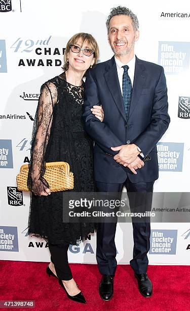 Katherine Borowitz and actor John Turturro attend the 42nd Chaplin Award Gala at Alice Tully Hall, Lincoln Center on April 27, 2015 in New York City.