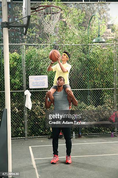 Basket Cases" - Eager to play in Luke's basketball game, Ravi unexpectedly runs into LA Clippers star Chris Paul, who he enlists to coach him....