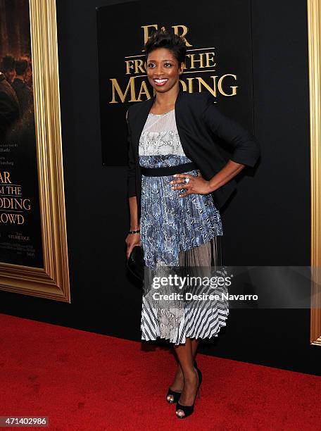 Actress Montego Glover attends the New York special screening of 'Far From The Madding Crowd' at The Paris Theatre on April 27, 2015 in New York City.