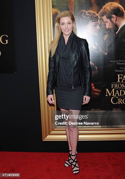 Taylor Louderman attends the New York special screening of 'Far From The Madding Crowd' at The Paris Theatre on April 27, 2015 in New York City.