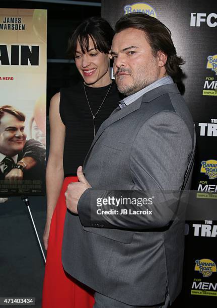 Tanya Haden and Jack Black attend 'The D Train' Los Angeles premiere on April 27, 2015 in Hollywood, California.