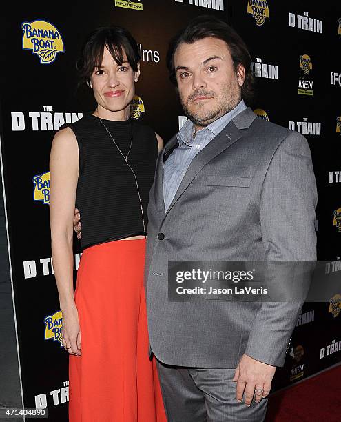 Tanya Haden and Jack Black attend the premiere of "The D Train" at ArcLight Hollywood on April 27, 2015 in Hollywood, California.