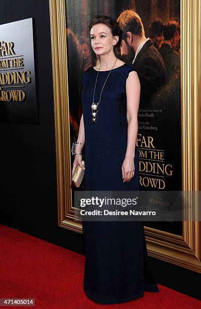 Actress Carey Mulligan attends the New York special screening of 'Far From The Madding Crowd' at The Paris Theatre on April 27, 2015 in New York City.