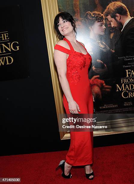 Actress Laura Michelle Kelly attends the New York special screening of 'Far From The Madding Crowd' at The Paris Theatre on April 27, 2015 in New...