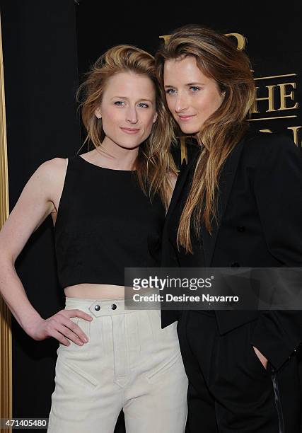 Actresses Mamie Gummer and Grace Gummer attend the New York special screening of 'Far From The Madding Crowd' at The Paris Theatre on April 27, 2015...