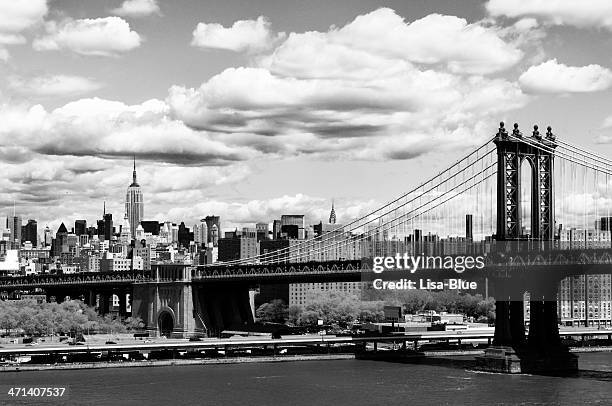 nyc skyline.black und weiß. - 1920 stock-fotos und bilder