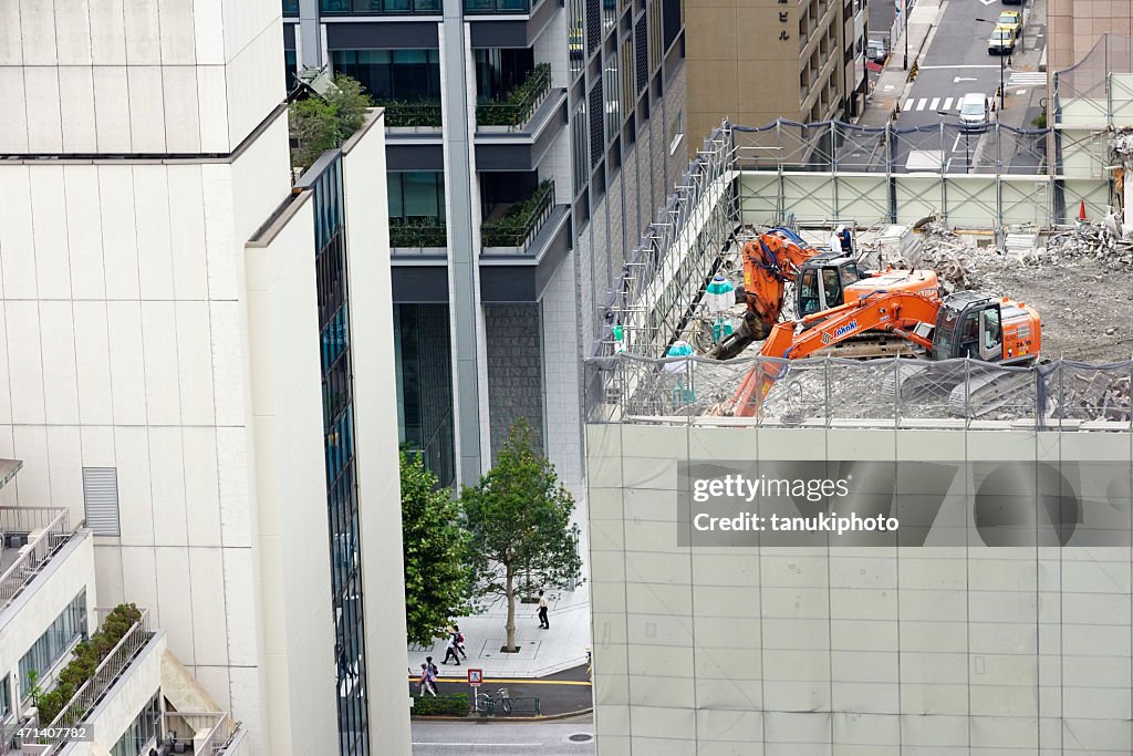 Edifício Demolishing no Japão