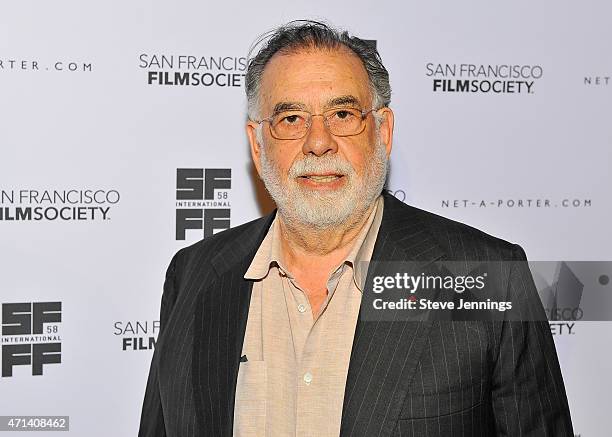 Director Francis Ford Coppala attends the Film Society Awards at the 58th San Francisco International Film Festival at The Armory on April 27, 2015...