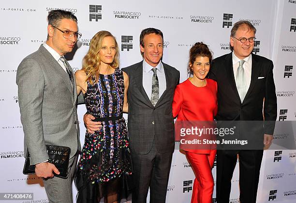 Cameron Silver, Katie Traina, Todd Traina, actress Marisa Tomei and Noah Cowan attend the Film Society Awards at the 58th San Francisco International...