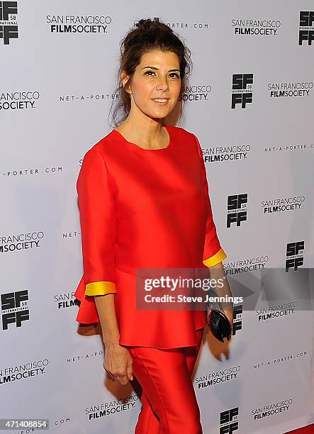 Actress Marisa Tomei attends the Film Society Awards at the 58th San Francisco International Film Festival at The Armory on April 27, 2015 in San...