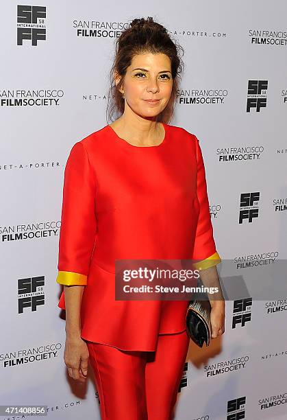 Actress Marisa Tomei attends the Film Society Awards at the 58th San Francisco International Film Festival at The Armory on April 27, 2015 in San...